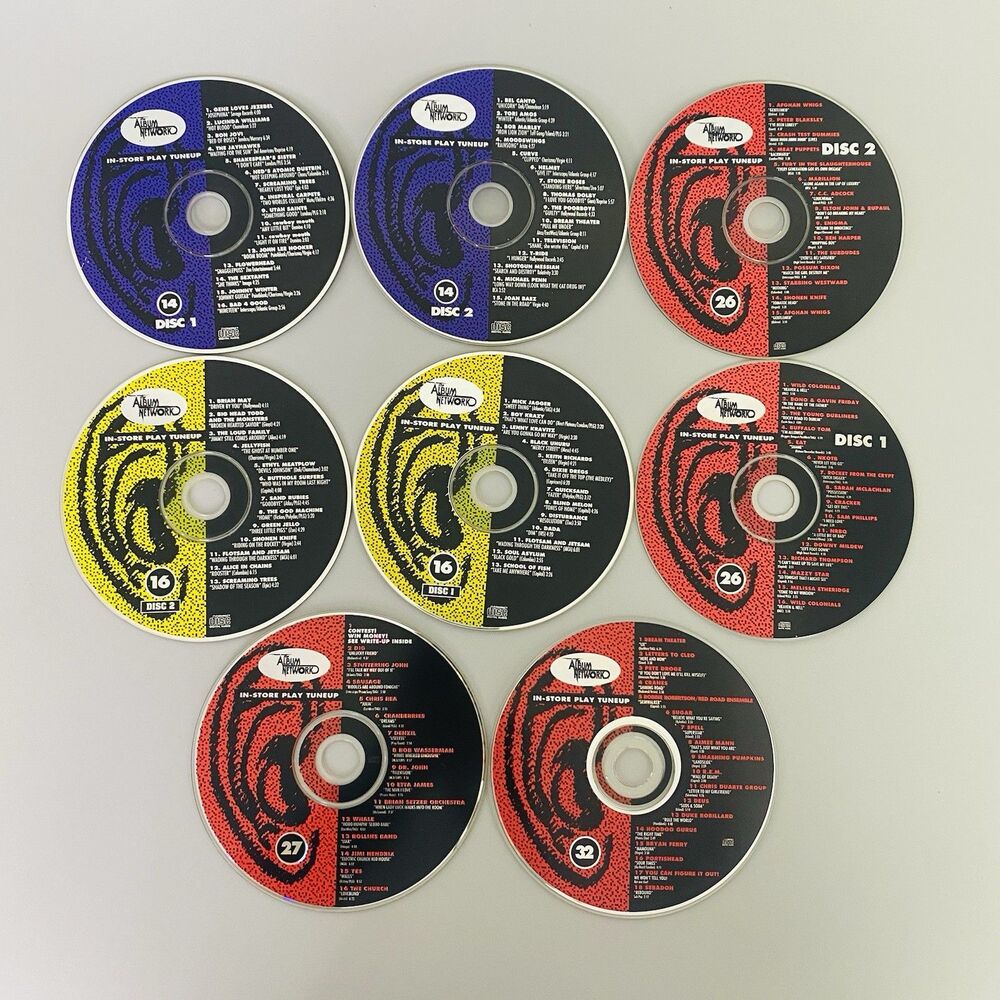 Album Network In-Store Play Tuneup CD Lot #14 #16 #26 #27 #32 Various Artist